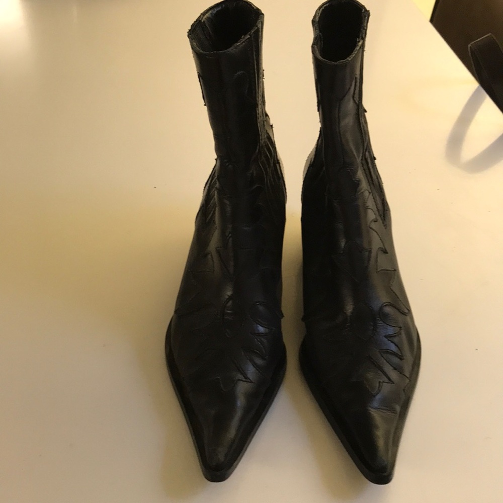 Steven By Steve Madden Black Ankle Boots